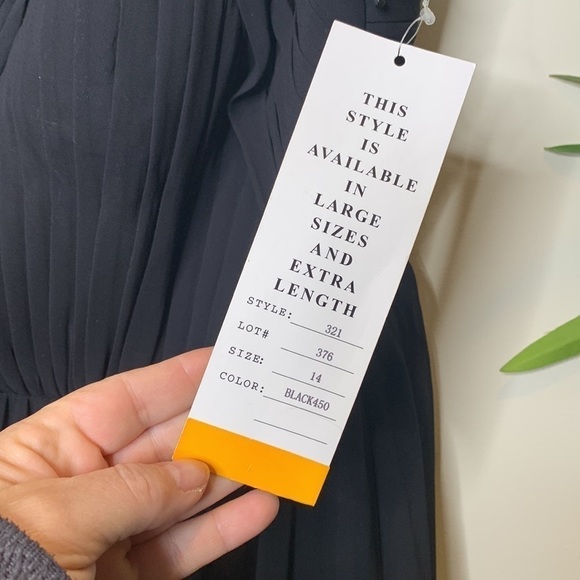 Bill Levkoff NWT Black One Shoulder Evening Cocktail Wedding Side Zip Dress 14 - Picture 5 of 16